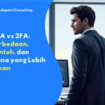 Ilustrasi MFA vs 2FA dalam keamanan login akun digital