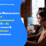 Ilustrasi AI dalam manajemen tiket omnichannel 2025 untuk meningkatkan layanan pelanggan