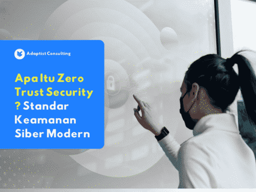 Ilustrasi seorang karyawan yang sedang mencoba untuk beralih ke Zero Trust Security.