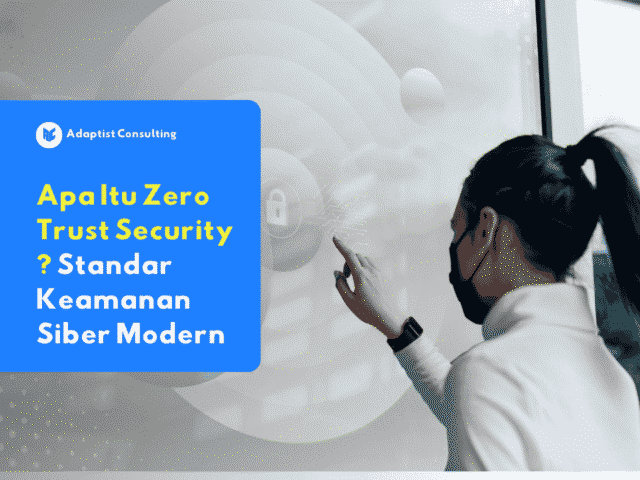 Ilustrasi seorang karyawan yang sedang mencoba untuk beralih ke Zero Trust Security.
