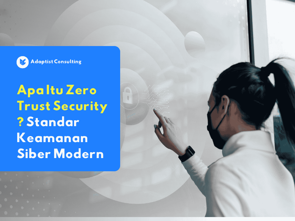 Ilustrasi seorang karyawan yang sedang mencoba untuk beralih ke Zero Trust Security.