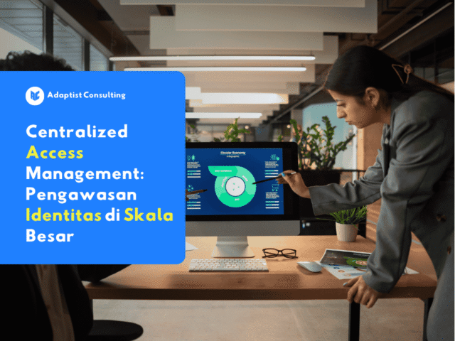 Tim IT enterprise memantau keamanan akses melalui dashboard Centralized Access Management