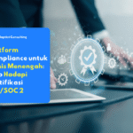 Dashboard platform compliance bisnis menengah dengan laporan ISO/SOC 2