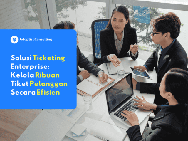 Dashboard sistem ticketing enterprise dengan ribuan tiket pelanggan aktif