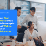 Dashboard sistem tiket otomatis untuk bisnis menengah dengan notifikasi tiket baru