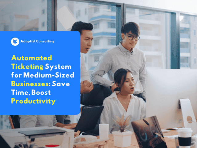 Real-time dashboard of an automated ticketing system for medium-sized businesses showing customer requests and response metrics.
