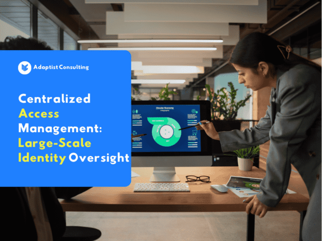 Enterprise IT team monitoring access security through a Centralized Access Management dashboard