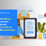 Tampilan dashboard sistem akses karyawan terpusat menampilkan pengaturan login dan kontrol hak akses di Adaptist Prime.
