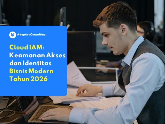 Eksekutif IT sedang mengorkestrasi pertahanan infrastruktur digital melalui dasbor Cloud IAM guna memblokir anomali akses ilegal secara real-time.