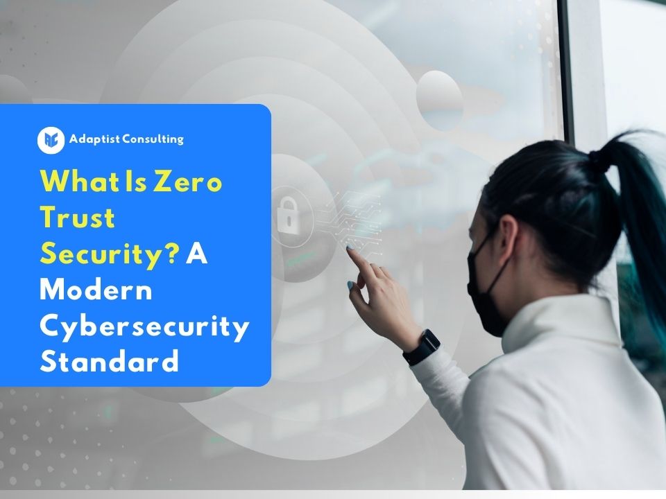 Illustration of an employee attempting to switch to Zero Trust Security.
