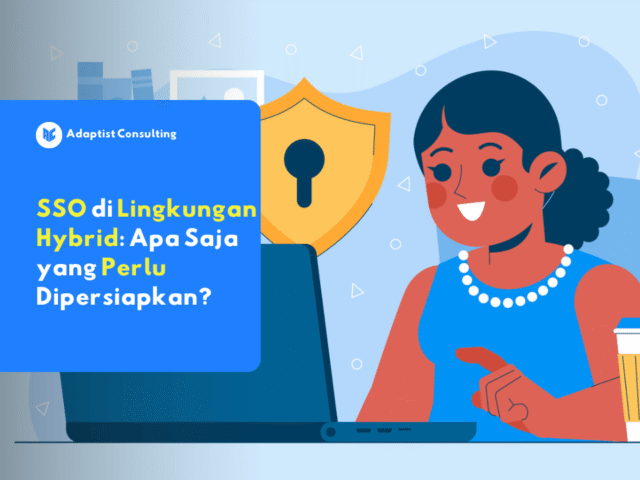 Ilustrasi konsep SSO di lingkungan kerja hybrid