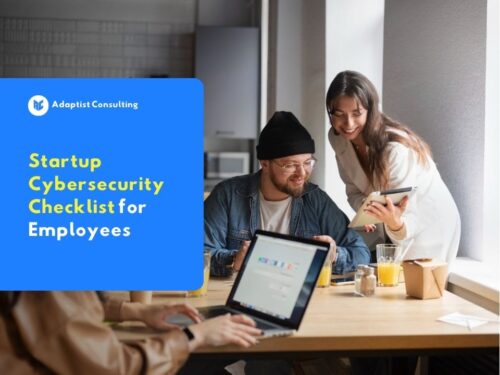 Employees discussing data security in their company.