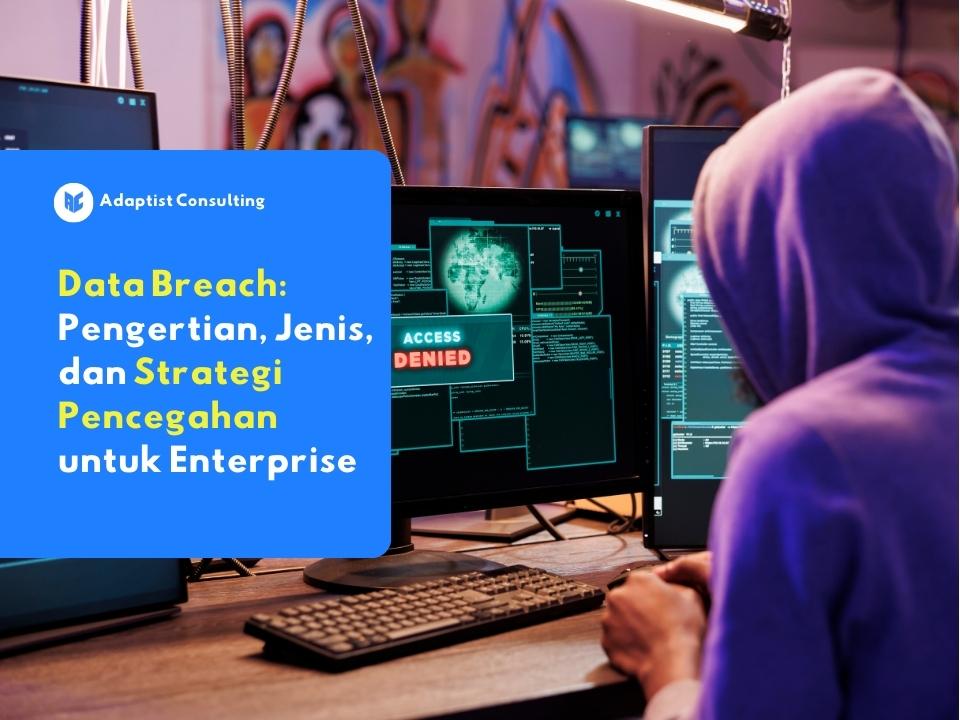 Ilustrasi insiden data breach yang menampilkan data telah diretas.