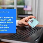 Identity proofing as a way to prove the identity of application users