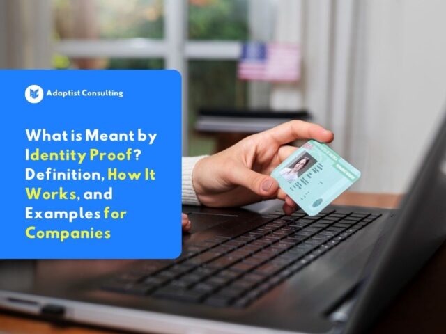 Identity proofing as a way to prove the identity of application users