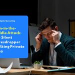 An employee lost personal company data after an unauthorized party successfully tapped into the network used to access internal systems using a man-of-the-middle attack technique.