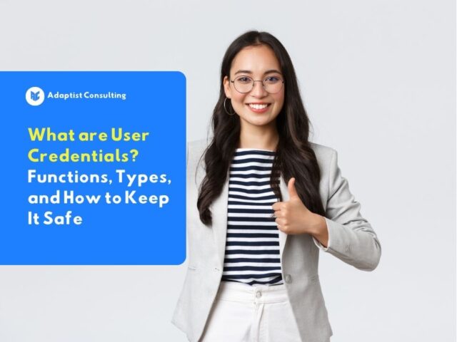 Illustration of employee using credentials to access company systems