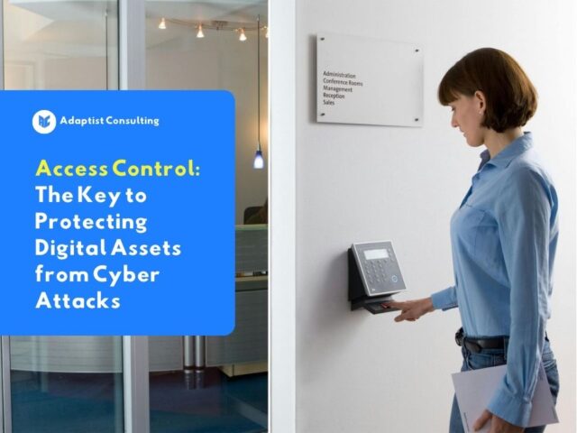 An employee accesses a restricted area using a biometric-based access control system.