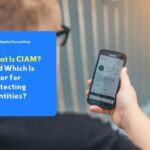 Users open the application on their mobile phones to log in to their digital accounts using the CIAM system.