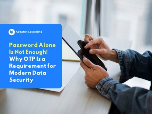 An employee using OTP (one-time password) as an additional security layer during login to protect corporate data.