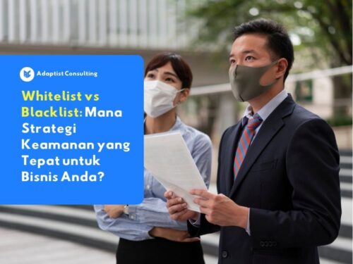 Sejumlah karyawan sedang berdiskusi mengenai penerapan kebijakan keamanan berbasis blacklist dan whitelist untuk mengelola akses sistem, meminimalkan risiko keamanan, serta memastikan kepatuhan terhadap standar perlindungan data perusahaan.