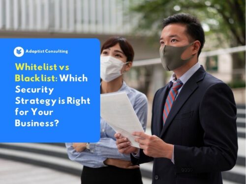 A number of employees are discussing the implementation of blacklist and whitelist-based security policies to manage system access, minimize security risks, and ensure compliance with corporate data protection standards.
