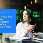 An employee accessing a digital system protected by IAM and IGA technology, illustrating the importance of identity management and access governance in modern enterprise security.