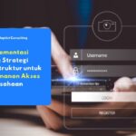 Ilustrasi implementasi MFA di perusahaan dengan tampilan layar login username dan password pada perangkat mobile