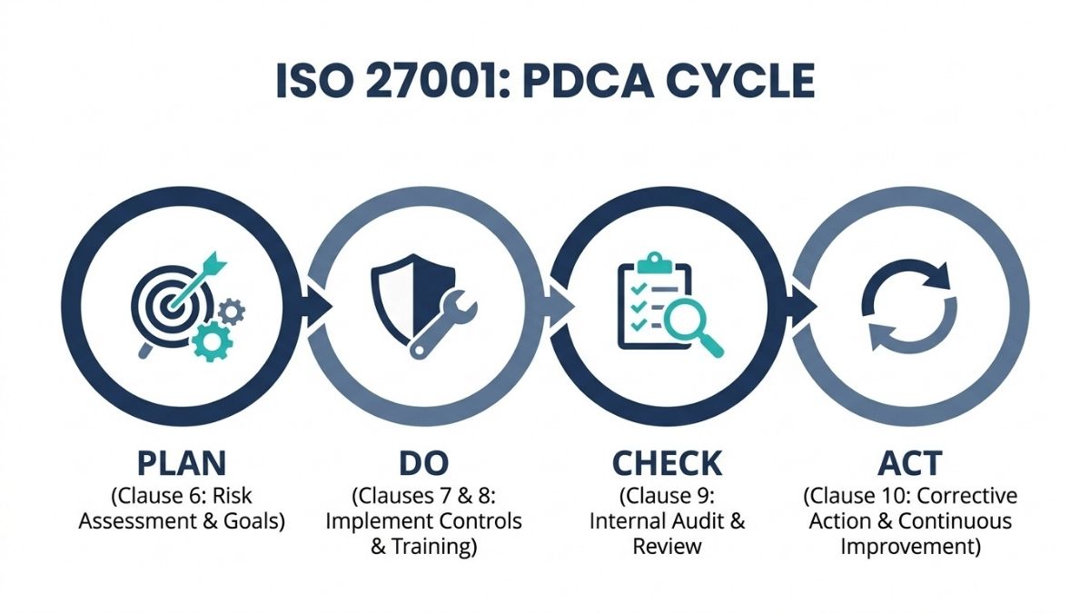 SO 27001 Plan-Do-Check-Act cycle diagram