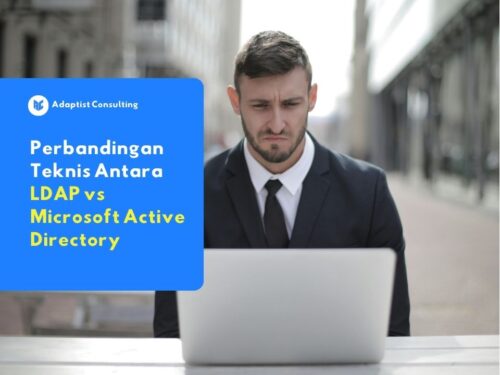 Karyawan yang sedang menganalisis arsitektur layanan direktori IT untuk perbandingan teknis ldap vs active directory