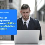 Employees analyzing IT directory service architecture for a technical comparison of ldap vs active directory