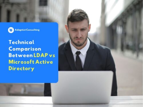 Employees analyzing IT directory service architecture for a technical comparison of ldap vs active directory
