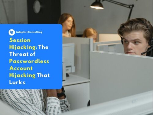 An employee accessing a company's internal application portal via a laptop represents a vulnerability point for a session hijacking attack.