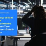 The IT team encountered a ransomware attack while accessing the company's servers; the computer screens displayed a locked-down system, highlighting the cybersecurity risks in modern offices.