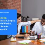 Illustration of hijacking in a workplace setting, an employee quietly accessing a colleague's data on an office computer without being noticed