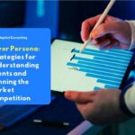 An employee is analyzing customer buyer profile data in an analytics dashboard to design a precise B2B marketing strategy.