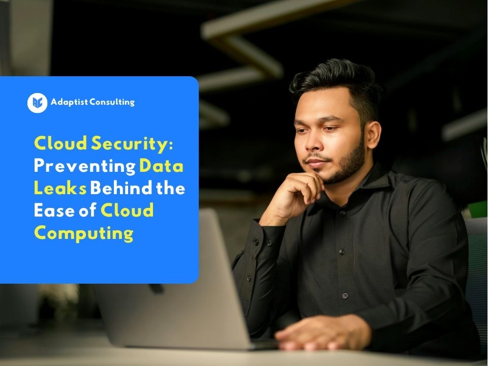 Employees working on laptops can access company data securely thanks to cloud security protection and a centralized authentication system.