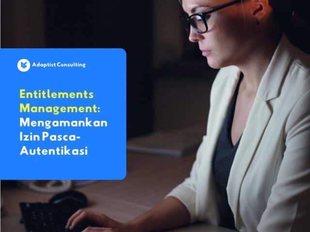 Karyawan yang sedang mengakses sistem basis data enterprise di bawah pengawasan kebijakan hak akses minimal demi mencegah penyalahgunaan wewenang.