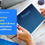 A person holding a tablet displaying the word "privacy" on its screen, representing the importance of personal data protection for individuals and organizations in the digital age.