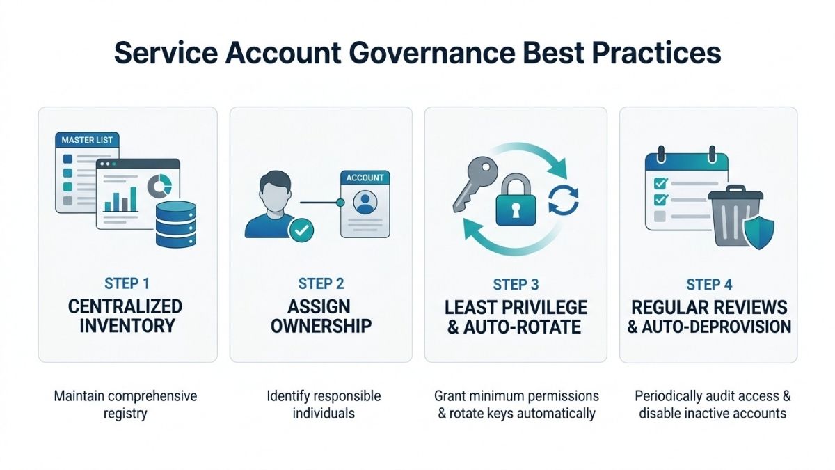 best practice for service account governance
