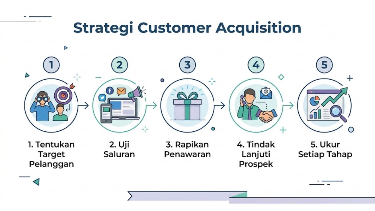 Strategi Customer Acquisition Infografis