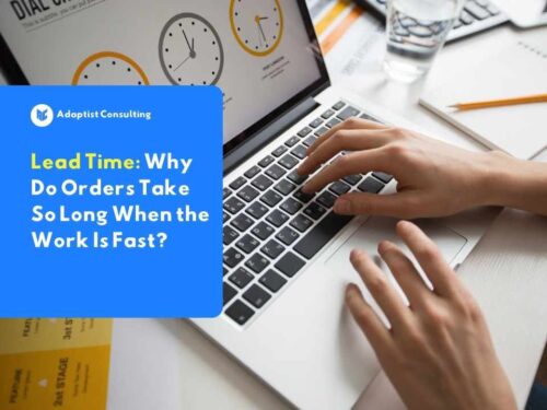 Lead time from order placed to goods received