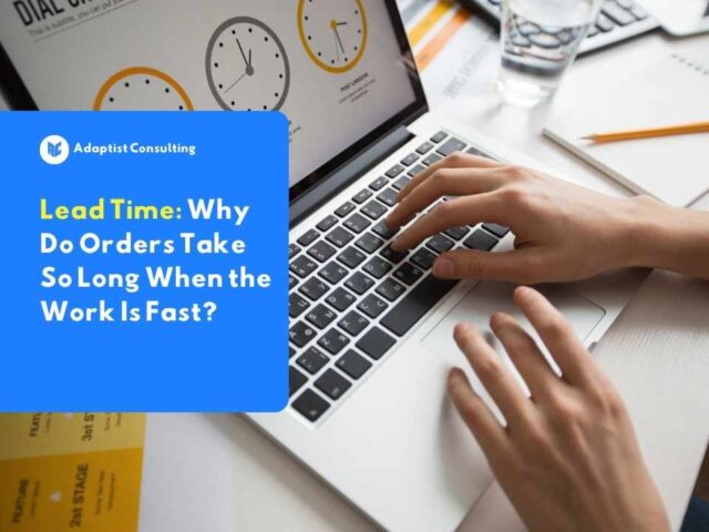 Lead time from order placed to goods received